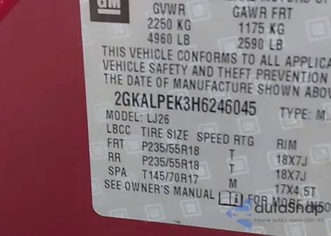 2017 GMC Terrain Slt from USA, damaged, VIN 2GKALPEK3H6246045